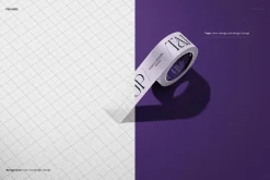 Unrolled Packaging Tape Mockup