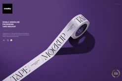 Unrolled Packaging Tape Mockup