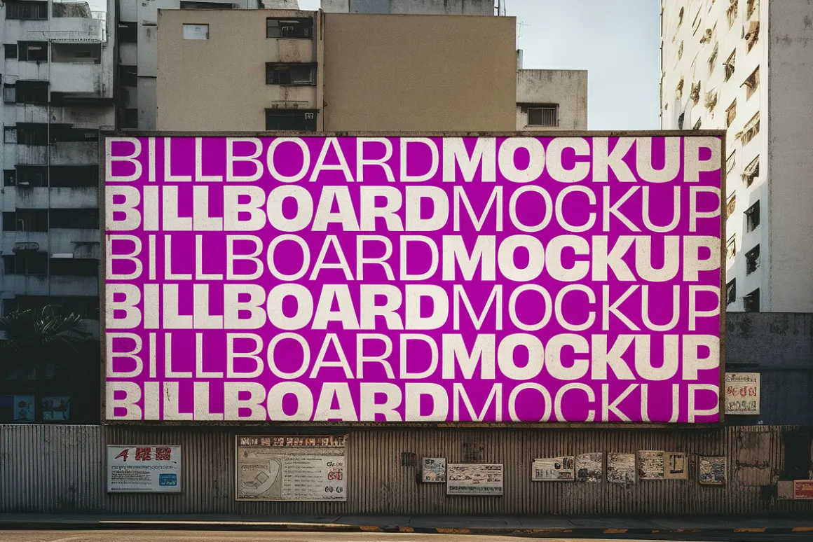Urban Billboard Mockup Layered PSD