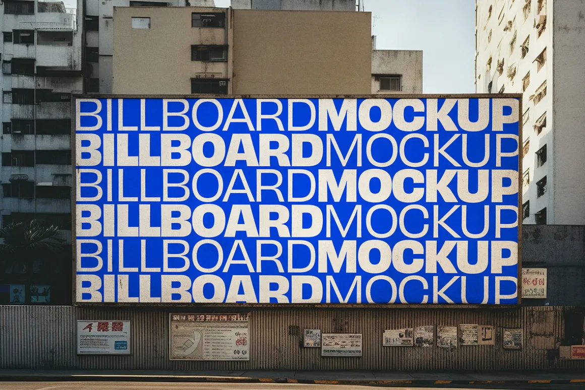 Urban Billboard Mockup Layered PSD