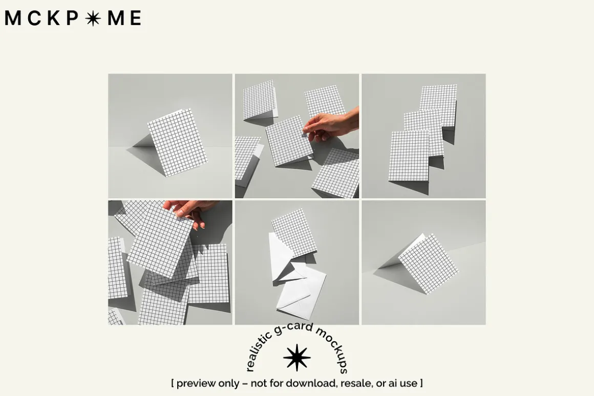 US A2 multiple postcard mockup set