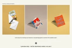 US A2 multiple postcard mockup set
