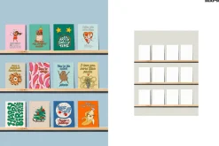 US A2 CARDS ON SHELVES MOCKUPS