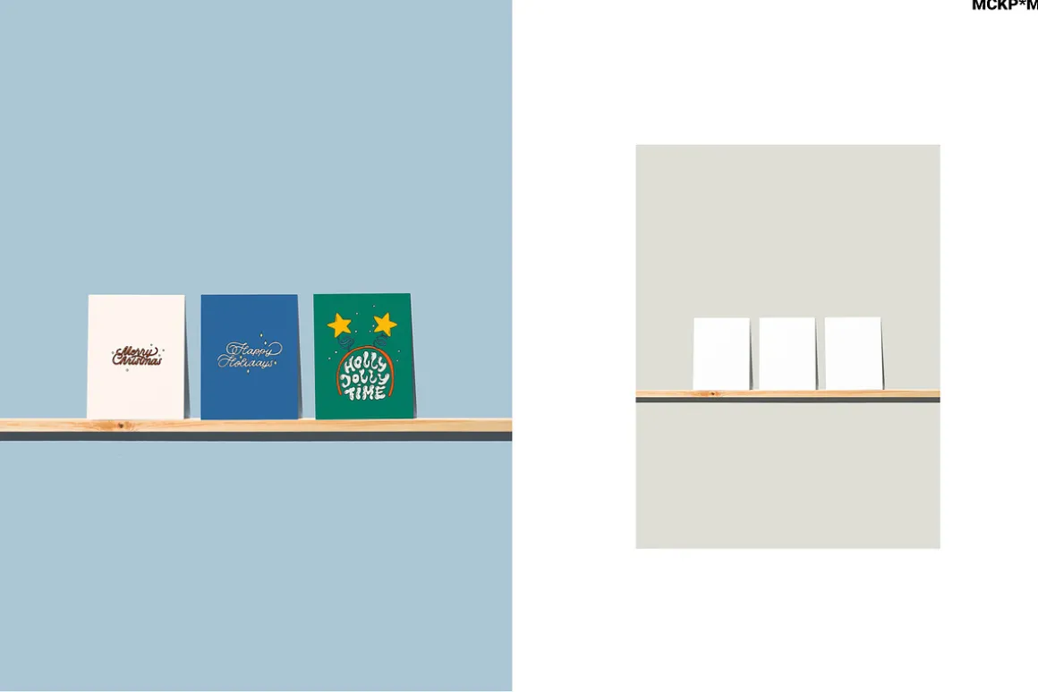 US A2 CARDS ON SHELVES MOCKUPS