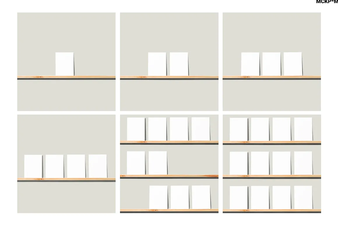 US A2 CARDS ON SHELVES MOCKUPS