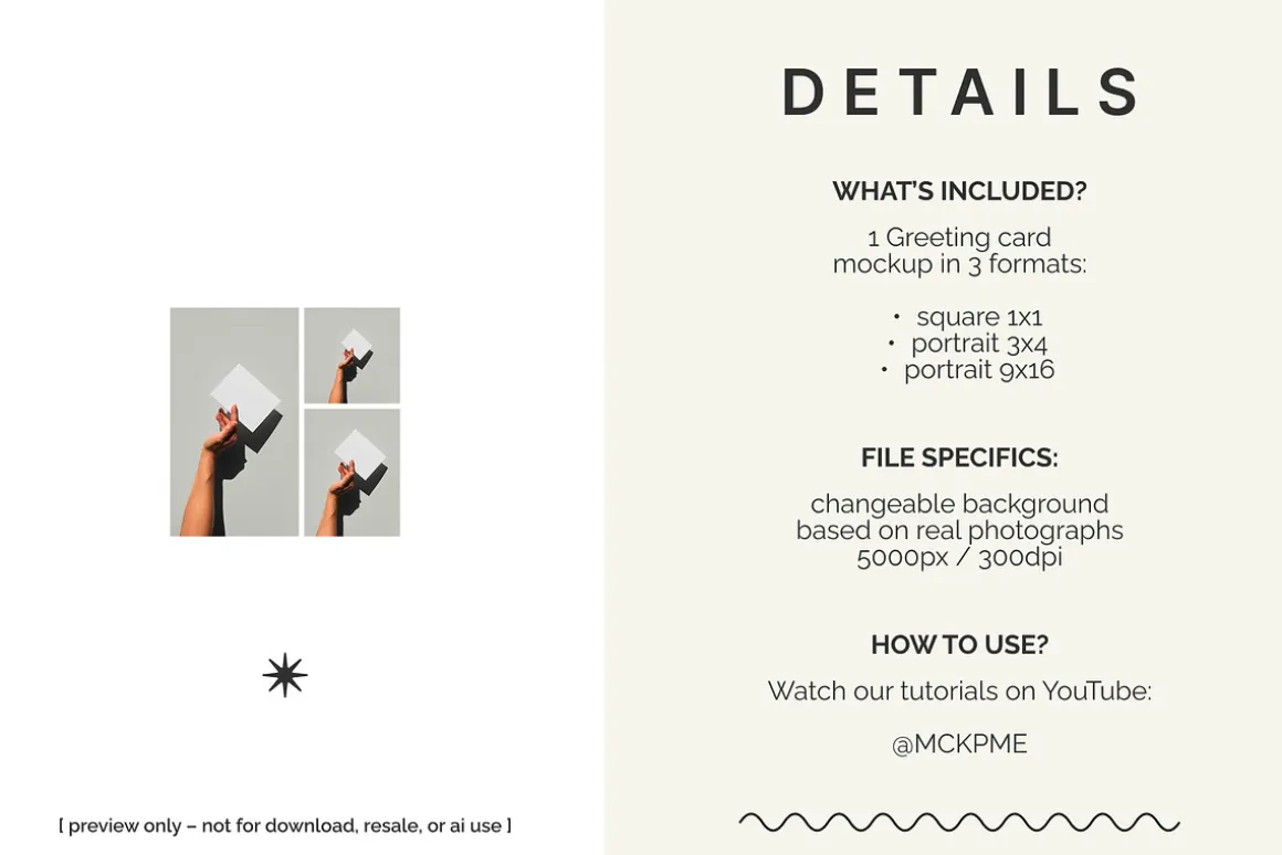 US A2 greeting card in hand mockup