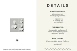 US A2 greeting cards mockup