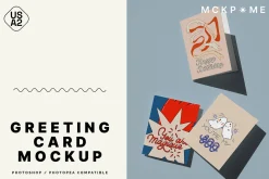 US A2 greeting cards mockup