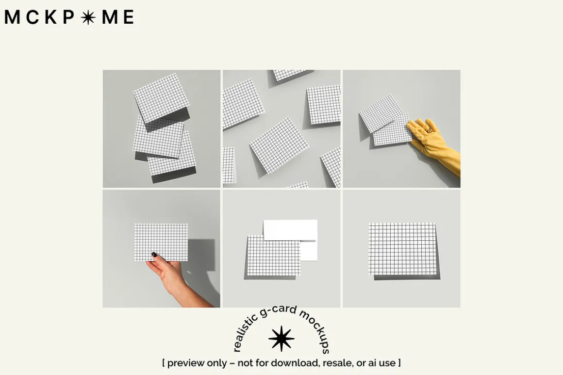 US A2 landscape postcards mockup set