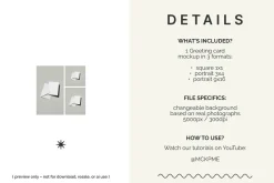 US A2 postcard and envelope mockup