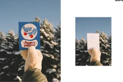 US A2 Winter Greeting card mockups