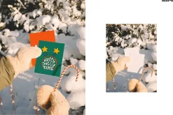 US A2 Winter Greeting card mockups
