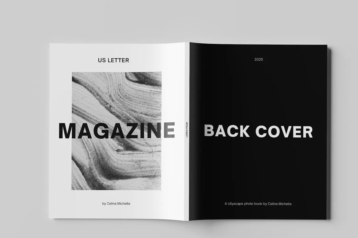Us Letter Magazine Mockup