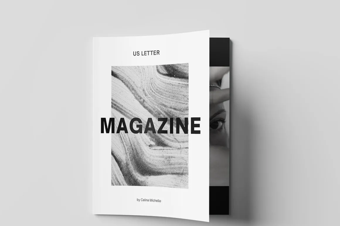 Us Letter Magazine Mockup