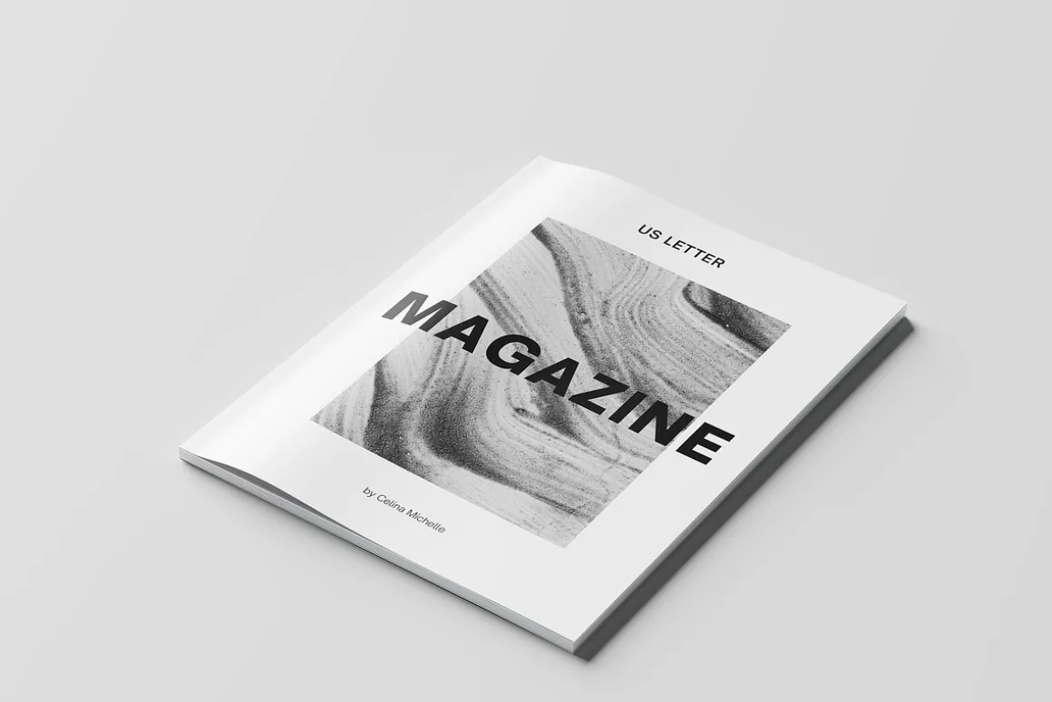 Us Letter Magazine Mockup
