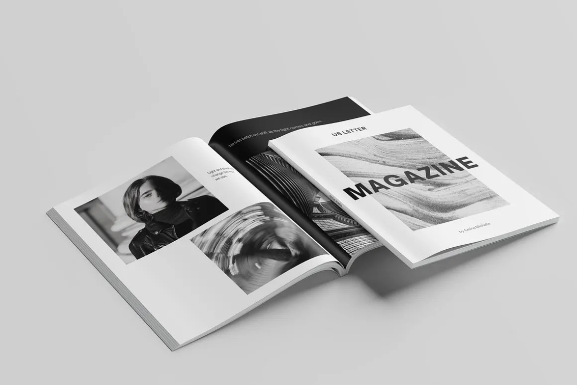 Us Letter Magazine Mockup