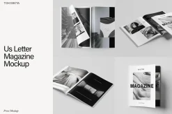 Us Letter Magazine Mockup