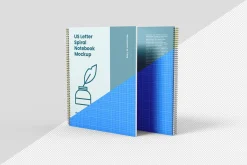 US Letter Spiral Notebook Mockup