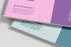US Letter Spiral Notebook Mockup