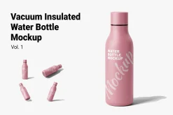 Vacuum Water Bottle Mockup Vol.1