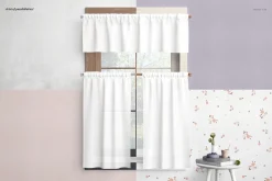 Valance & Cafe Curtains Mockup Set