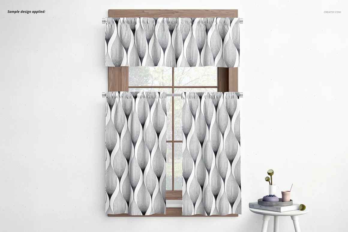 Valance & Cafe Curtains Mockup Set