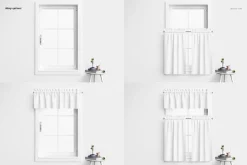 Valance & Cafe Curtains Mockup Set