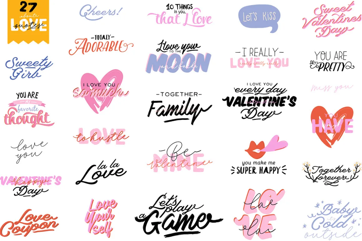 Valentines Day clipart & love quotes