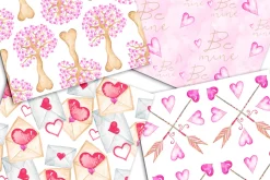 Valentine's Day Digital Paper Pack