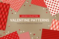 Valentine seamless patterns