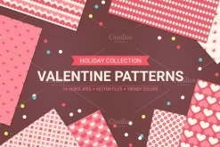 Valentine seamless patterns