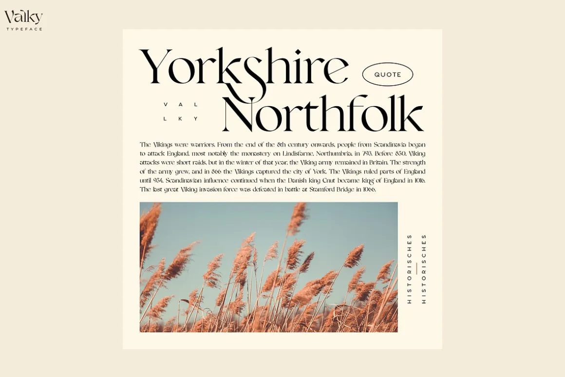 Valky Classic Modern Typeface