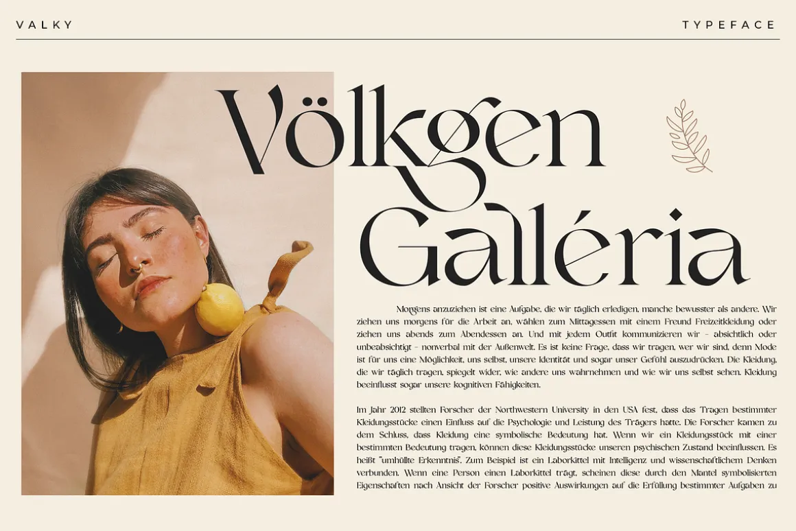 Valky Classic Modern Typeface