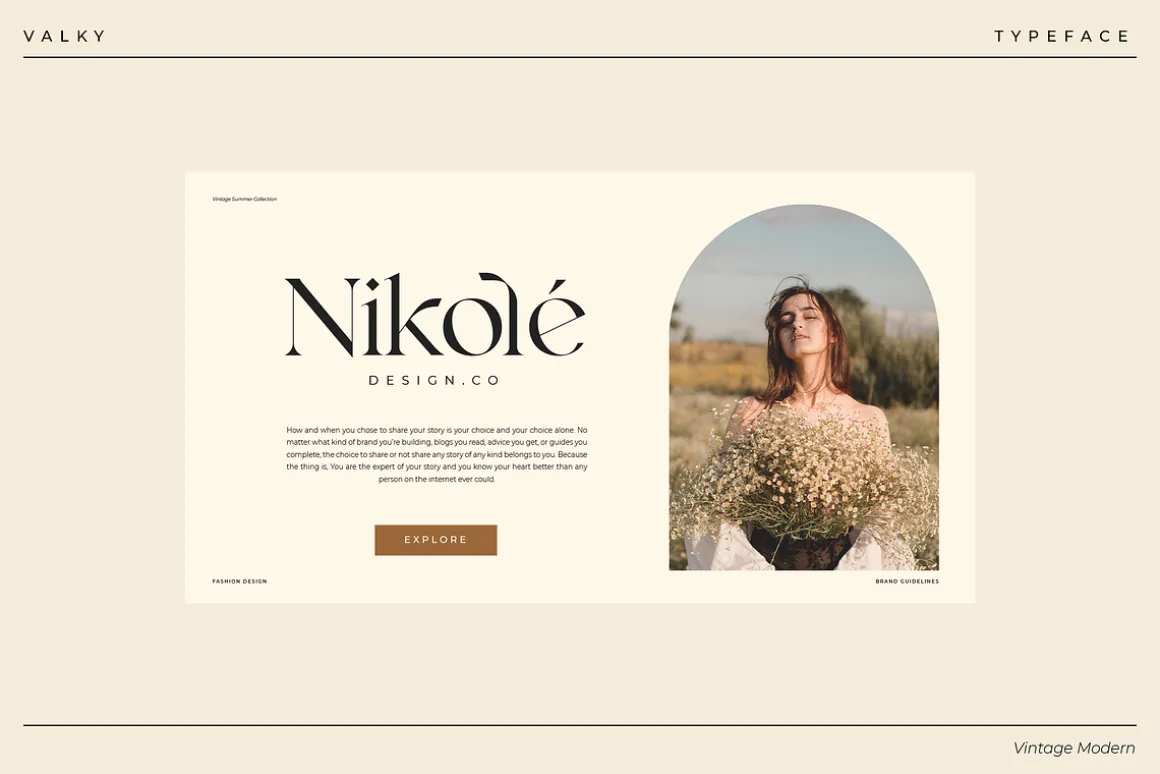 Valky Classic Modern Typeface
