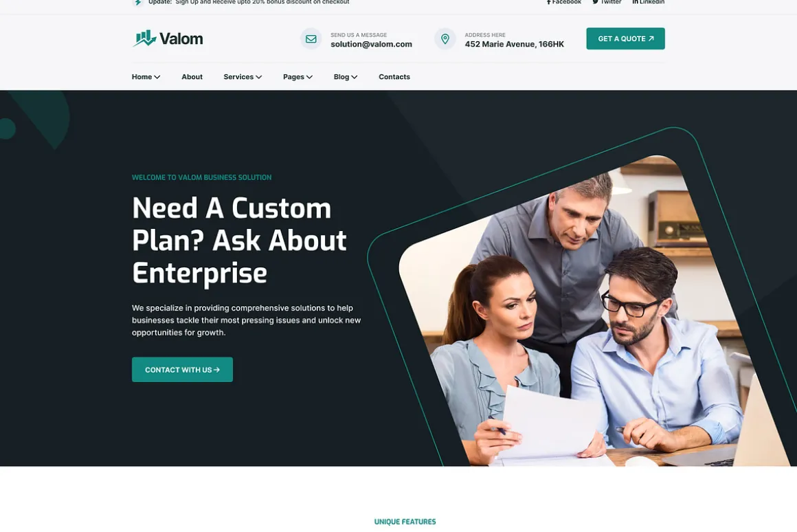 Valom - Consultancy HTML Template