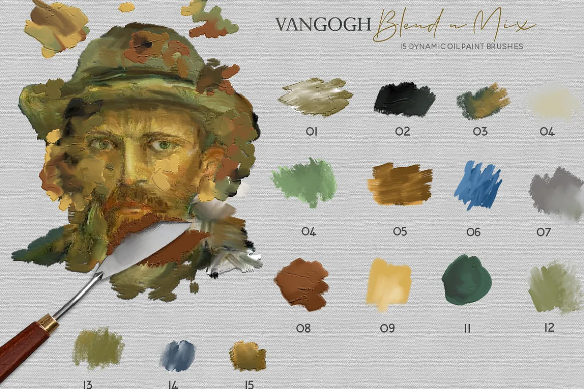 VanGogh Paint Photoshop Brush Bundle