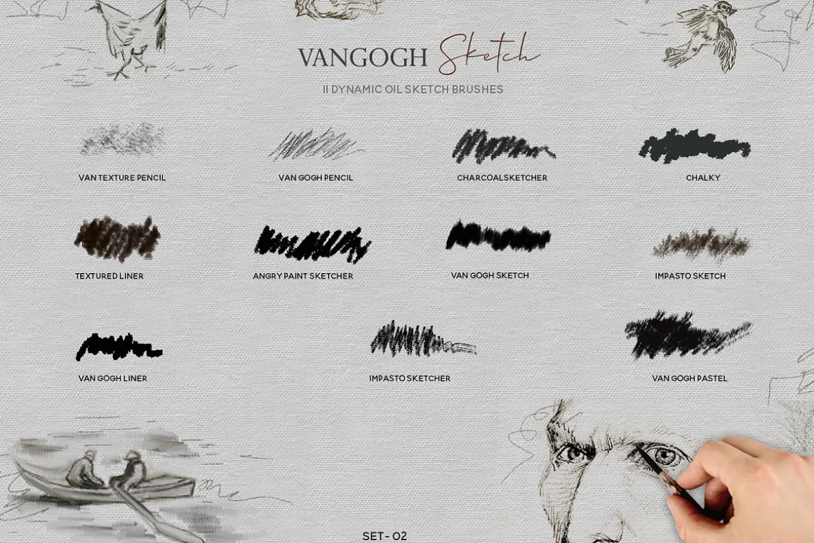 VanGogh Paint Photoshop Brush Bundle