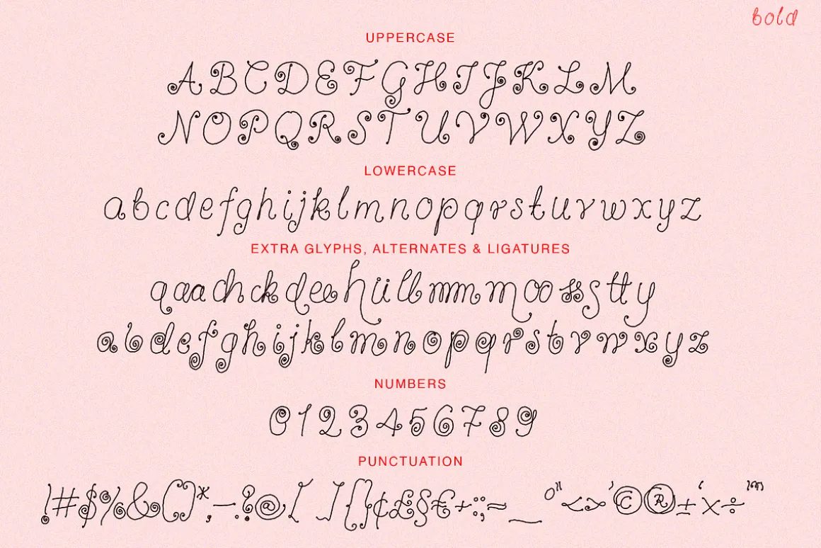 Vanilla Snail Curly Font Collection