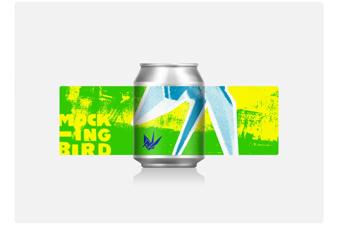 Vector craft beer can