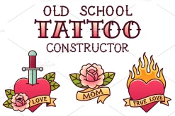 Vector tattoo set