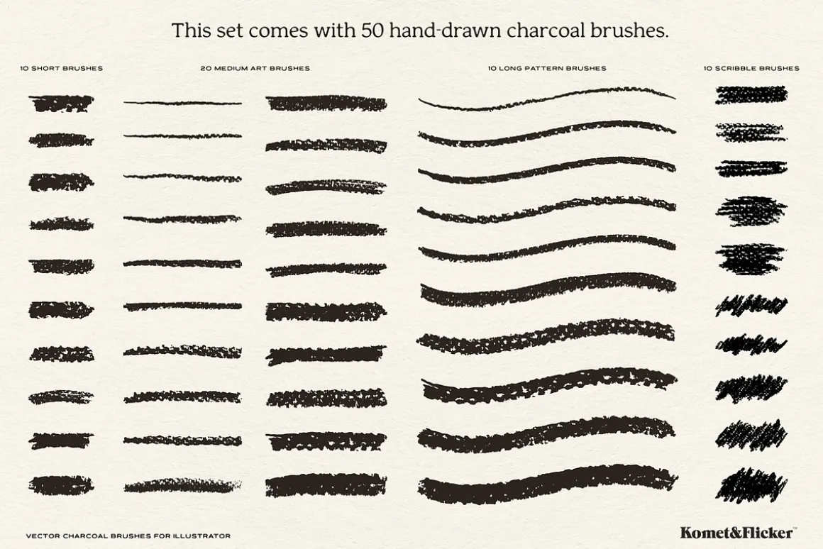 Vector Charcoal Brushes