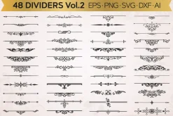 48 Vector Divider Design Elements