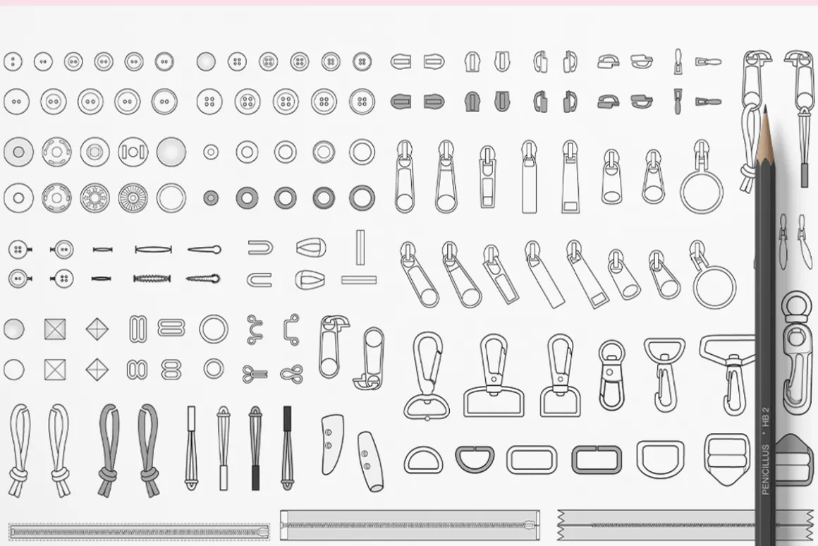 Vector Garment Accessories & Brushes