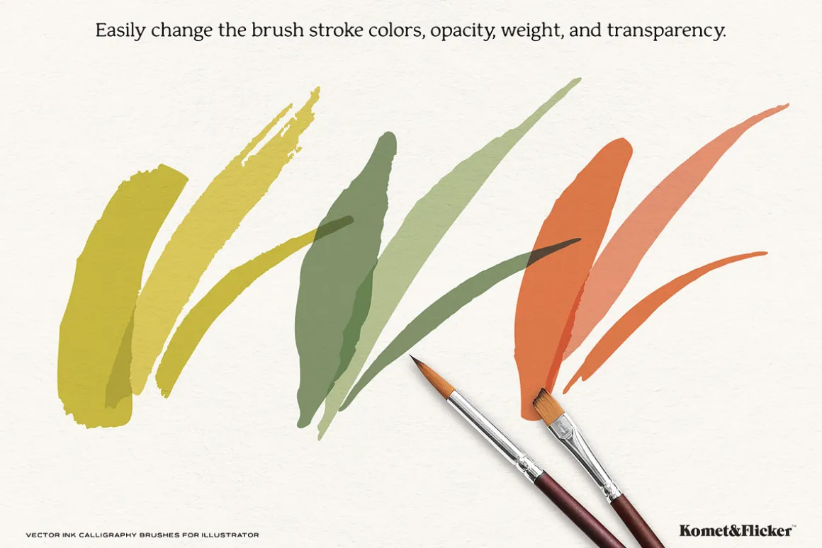 Vector Ink Calligraphy Brushes