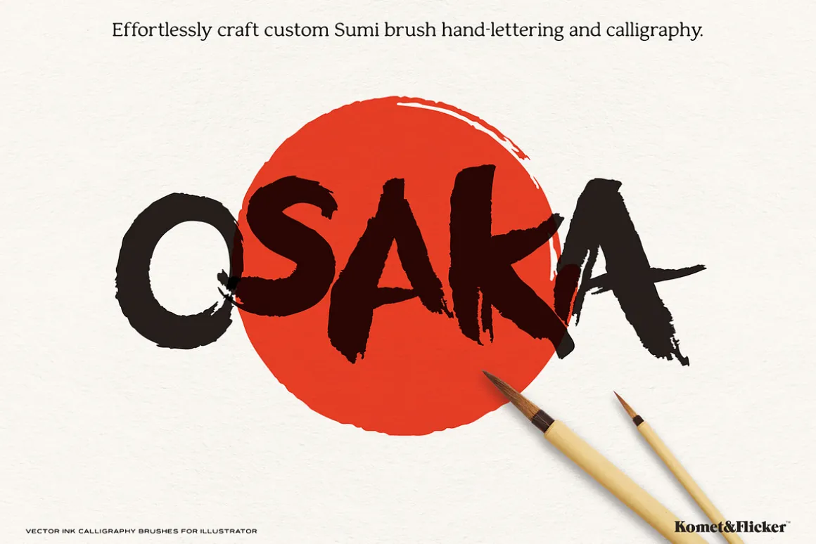 Vector Ink Calligraphy Brushes