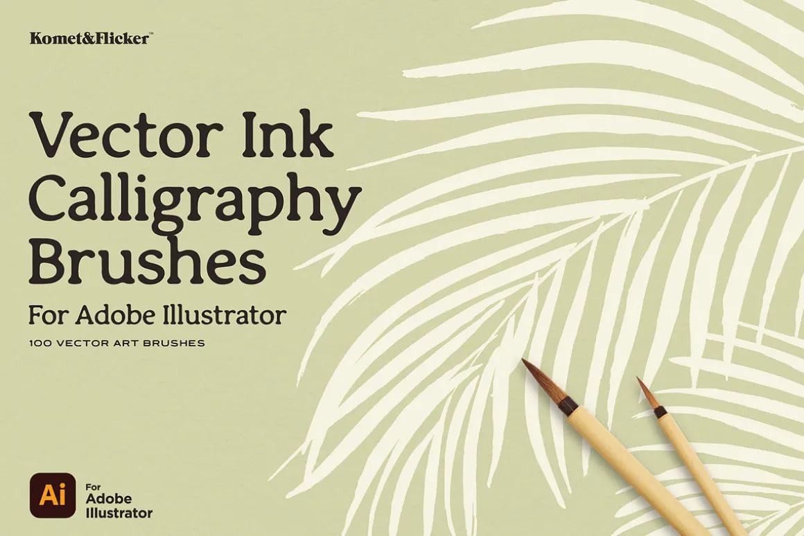 Vector Ink Calligraphy Brushes