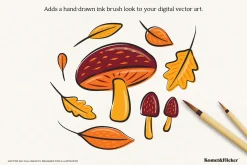 Vector Ink Calligraphy Brushes
