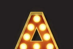 Vector Light Bulb Marquee Letters