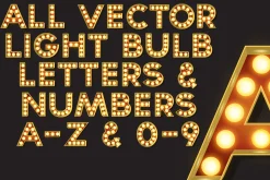 Vector Light Bulb Marquee Letters