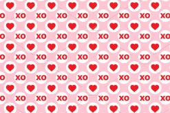 Vector Valentine Heart & XO Patterns